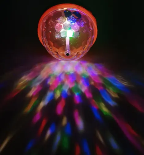 RGB Rotating Small D. J. Lamp